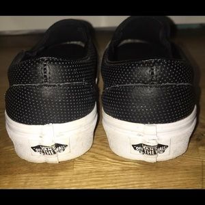 Black leather vans